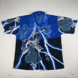 Vintage Y2K Samurai Shodown Seishiro Kuki AOP Shirt Size L Million Guy Rare